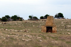 The mens room surviving big stone chimney